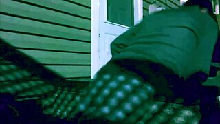 nighttime steps stretch shows off legs ass lattice shadows time lapse