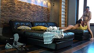 HORNY OLD MAN POUNDS STEPDAUGHTER DOGGYSTYLE DEEPTHROAT RIDE