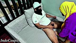 Secret Lover Ravages Muslim Widow Wife's Hungry Pussy Deep