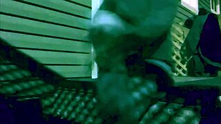 nighttime steps stretch shows off legs ass lattice shadows time lapse