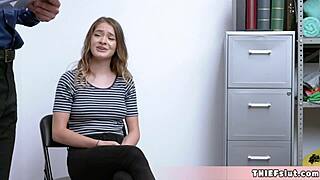 cute shea caught shoplifting now bends for mall cop's rough doggystyle 🍑🚔😏