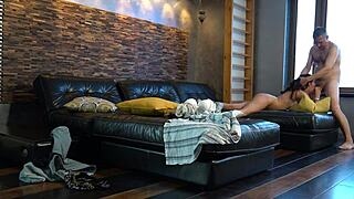 HORNY OLD MAN POUNDS STEPDAUGHTER DOGGYSTYLE DEEPTHROAT RIDE