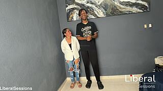 chica petite ever tried a monster black cock before this casting?