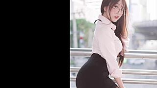 thai babe jerks off in sexy challenge pt 2