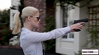 dominant cop gets her ass rimmed by captive girl