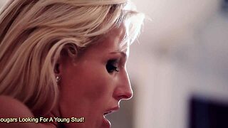 Milf Rebecca More Gags On Huge Cock Then Gets Titties And Pussy Pounded