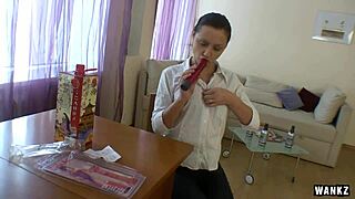 Ever wonder how hot lesbians share a throbbing dildo?