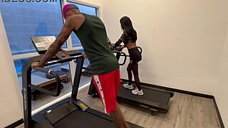 damn sharing the gym machine with this cute 18yo latina wife turns into outdoor doggystyle bliss!