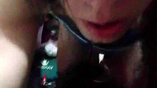 colombian ladyboy slut punished with hidden cam anal in blind date