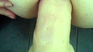 amateur dildo stretches gaping asshole wide toys anal play
