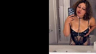 damn check this oiled fat latina ass shaking in halloween latex curves everywhere