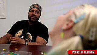 blonde hoe leya falcon grindin her ass on mocha's huge cock durin massage