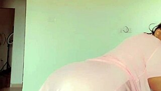 girl shakes her huge ass cheeks teasingly bending over for more