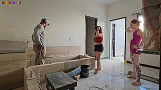 construction worker rips clothes fucking big tits patroas ass licking group threesome