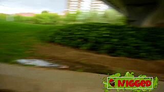 Thick Dominican whore Jenifer begs for street BBC pounding her giant boobs