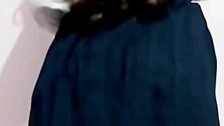 wtf tight mexican schoolgirl's virgin asshole rejects broomstick but loses it to real dick outdoors