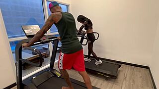 damn sharing the gym machine with this cute 18yo latina wife turns into outdoor doggystyle bliss!