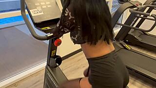 damn sharing the gym machine with this cute 18yo latina wife turns into outdoor doggystyle bliss!