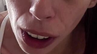 damn candie cross bites lip sliding tiny ass on shaft!