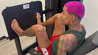 damn sharing the gym machine with this cute 18yo latina wife turns into outdoor doggystyle bliss!