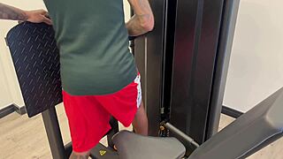 damn sharing the gym machine with this cute 18yo latina wife turns into outdoor doggystyle bliss!