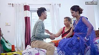 Desi Husband Shows How to Fuck Two Pregnant Desi Wives Threesome