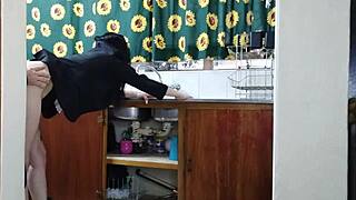 Young Tattoo Lady Bends for Boss's Doggystyle Pussy Fuck and Handjob