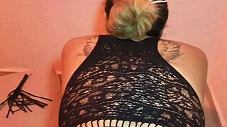 fat latina wife bent over for huge anal doggystyle in red room
