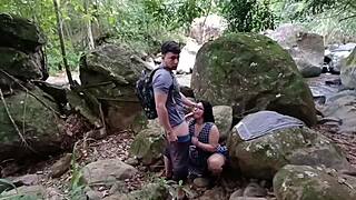 outdoor forest fuck with compa chupando deepthroat doggystyle cumshot first part?