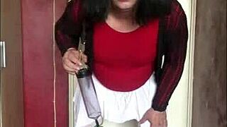 SISSY CROSSDRESSER BEGS: FILL MY PISS TUBE SO I CAN SWALLOW EVERY DROP!