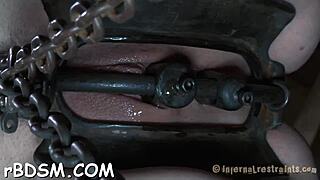 A sexy brunette lesbian delights her partner with toys and masturbation