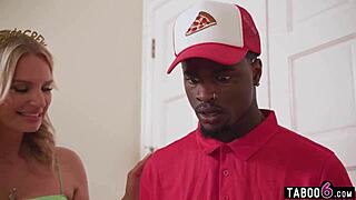 Black Pizza Guy Reverse Gangbanged by MILFs at Bachelorette Party