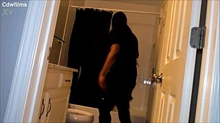 Burglar caught breaking in seduces curvy ebony lady in lingerie