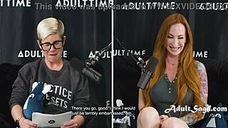 gorgeous redhead sophia locke spills horny secrets in casting podcast