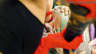 damn, anuskatzz and stacy bloom's halloween lesbian atm dildo pussy lick is wild