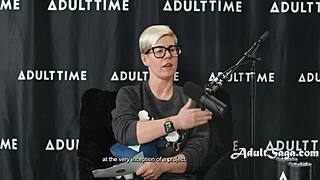 gorgeous redhead sophia locke spills horny secrets in casting podcast