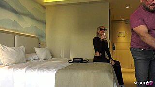 my slim tattooed german wife cheats no-condom hotel fuck cums on ass