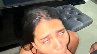 after morning coffee this athletic latina wife craves dessert with sloppy natural tits blowjob 4k