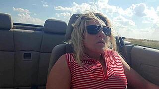 Blonde's Highway Dildo Squirting Ecstasy Overwhelms