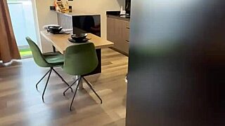 jefe bends colombian maid over for creampie doggy outdoor