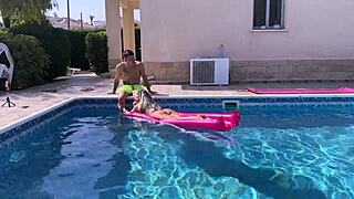 La Mamma Del Vicino Bent Over Pool Fucked Doggy Hard!