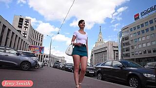 jeny smith flashes her legs in risky public upskirt adventure part 2