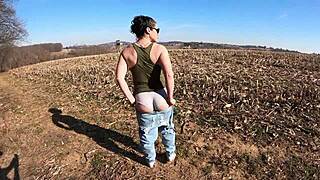 best wedgie moments got these curvy mature housewives flashing huge asses outdoors part 1 😜🍑