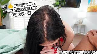 Red Bikini Stepsis Tempts Bro's Cock with Sneaky Blowjob