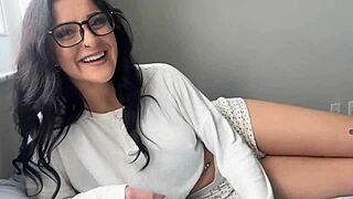 nerdy best friend creampies step sis in glasses pov
