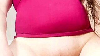 colombian latina stepmom's huge cameltoe rides shaved pussy hard