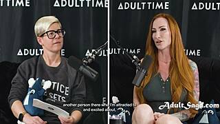 gorgeous redhead sophia locke spills horny secrets in casting podcast