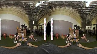 Kyler Quinn And Paige Owens Tag-Team Gym Stud's Big Cock In Naughty America 4some