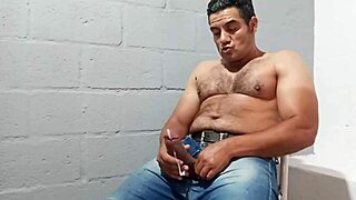 yuri gaúcho strokes his thick brazilian monster cock for fans