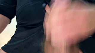 Sexy Guy Jerks Huge Cock With Oil Rips White Panties Close-Up Cumshot Dirty Talk